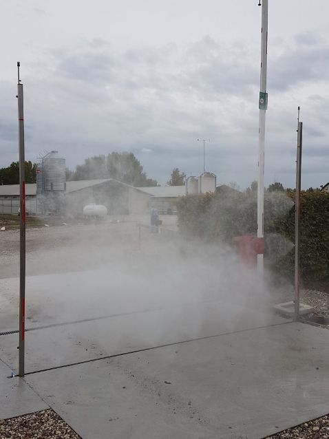 DISPI misting system for disinfection arch