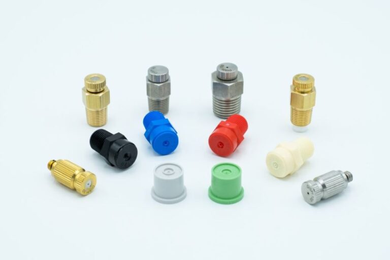 Nozzles for DISPI humidification systems for greenhouses and mushroom farms